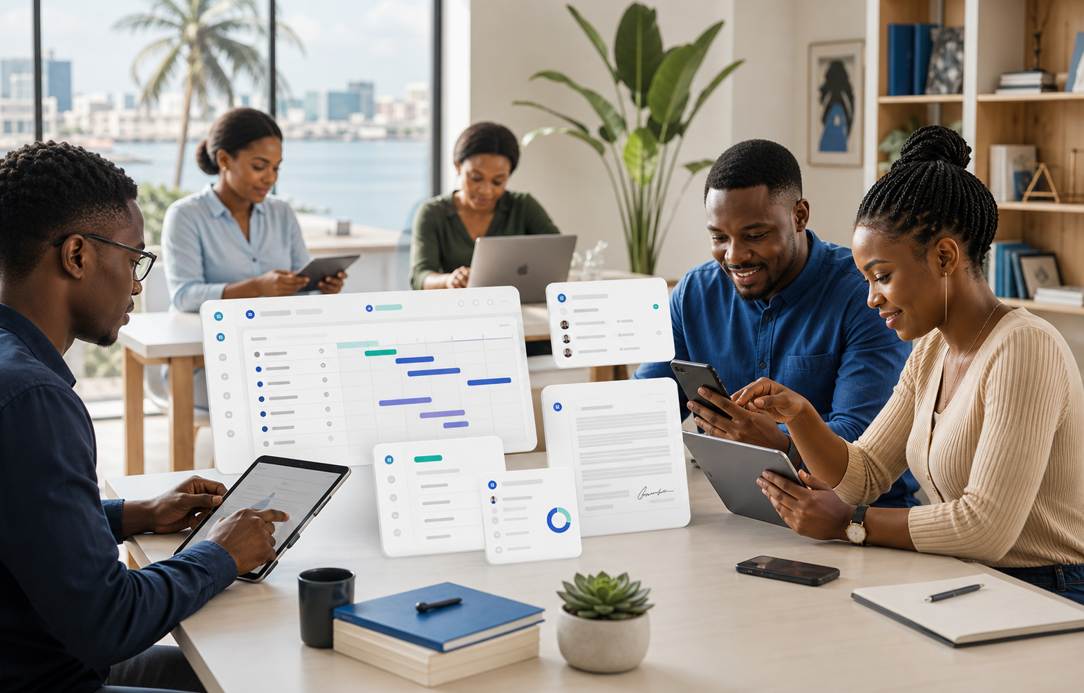 Professionnels africains utilisant les modules Atom