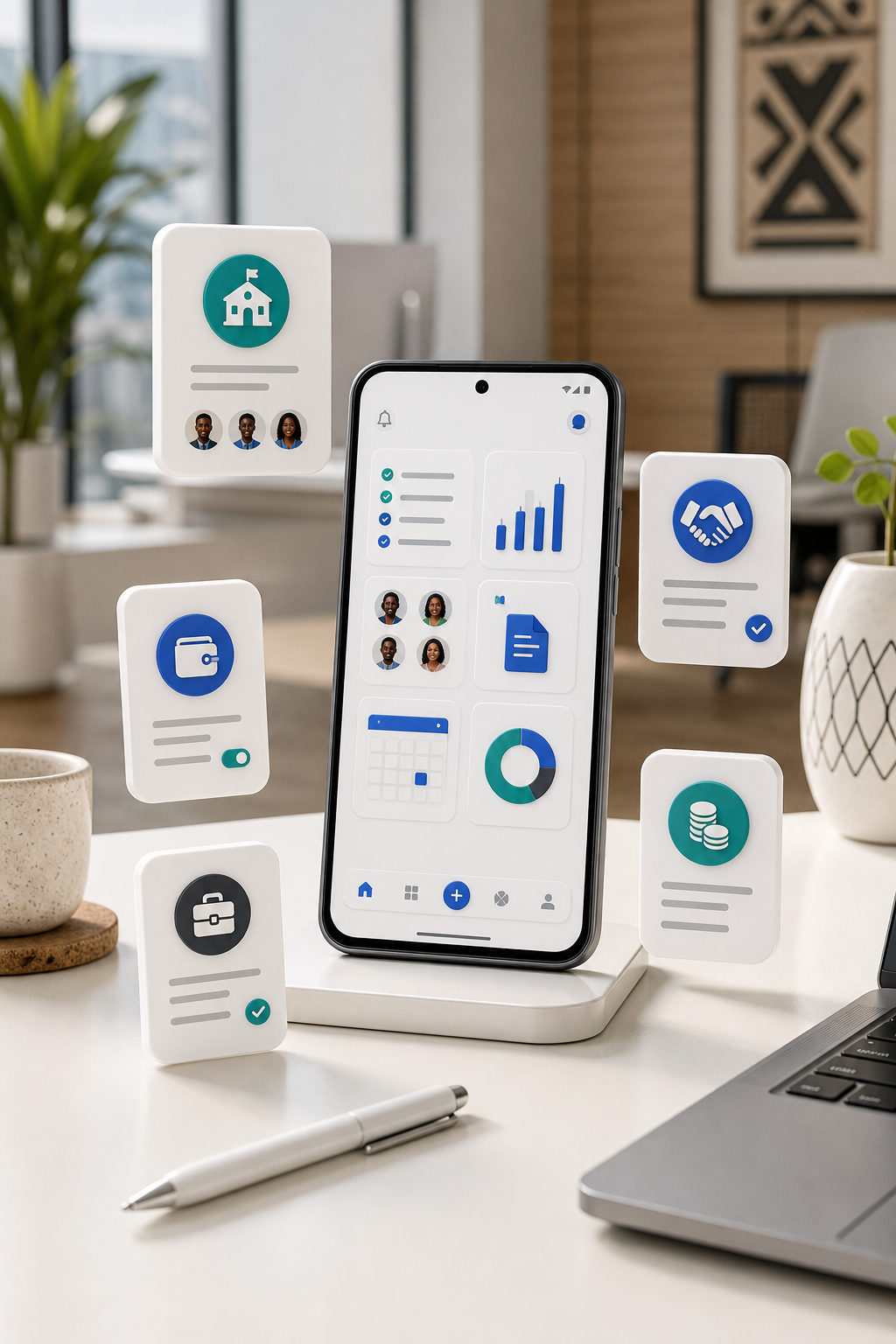 Application Atom utilisée sur mobile en contexte africain